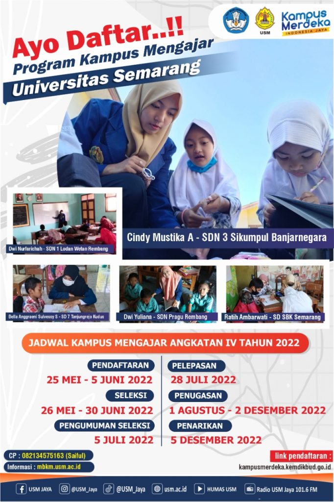 Simak Jadwal Pendaftaran Program Kampus Mengajar Angkatan 4 | USM